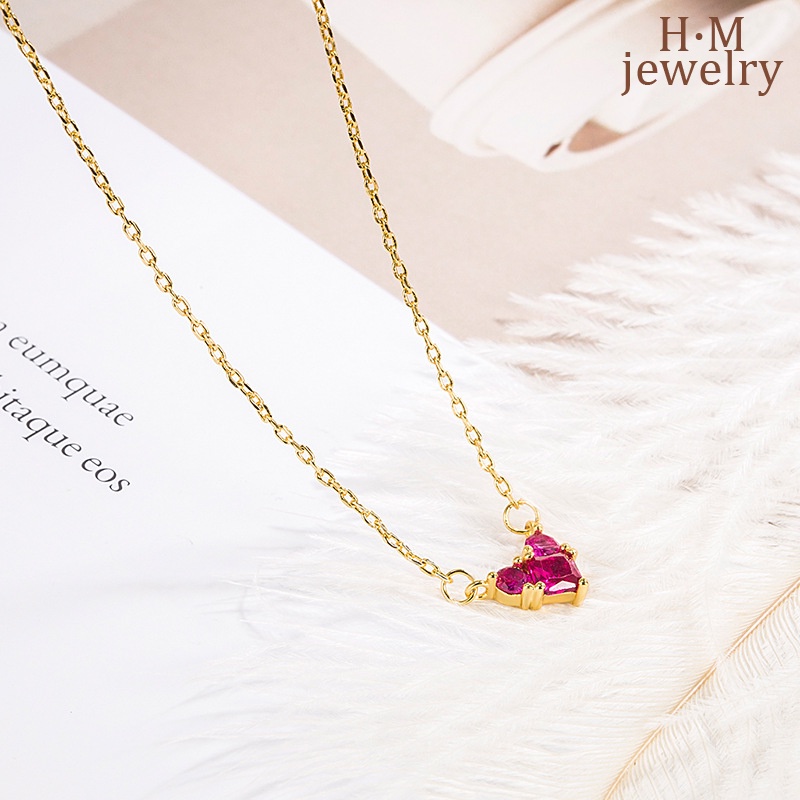 Vòng cổ Bạc 925 Mặt Trái Tim Đơn Giản Mới 2023