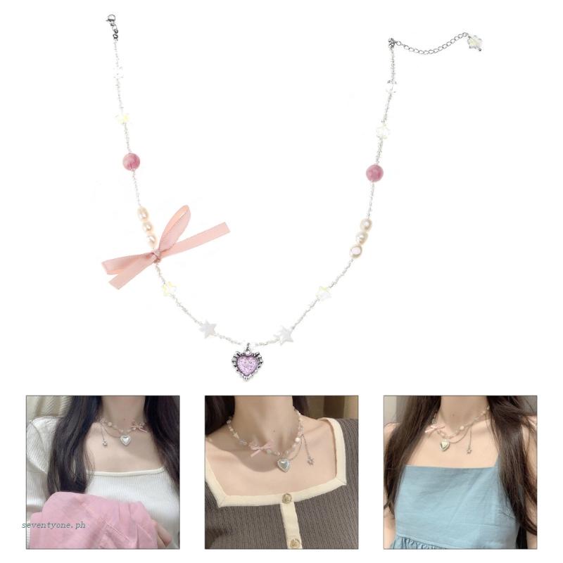 Vòng Cổ Choker Mặt Trái Tim / Nơ Thời Trang Vintage Cho Nữ