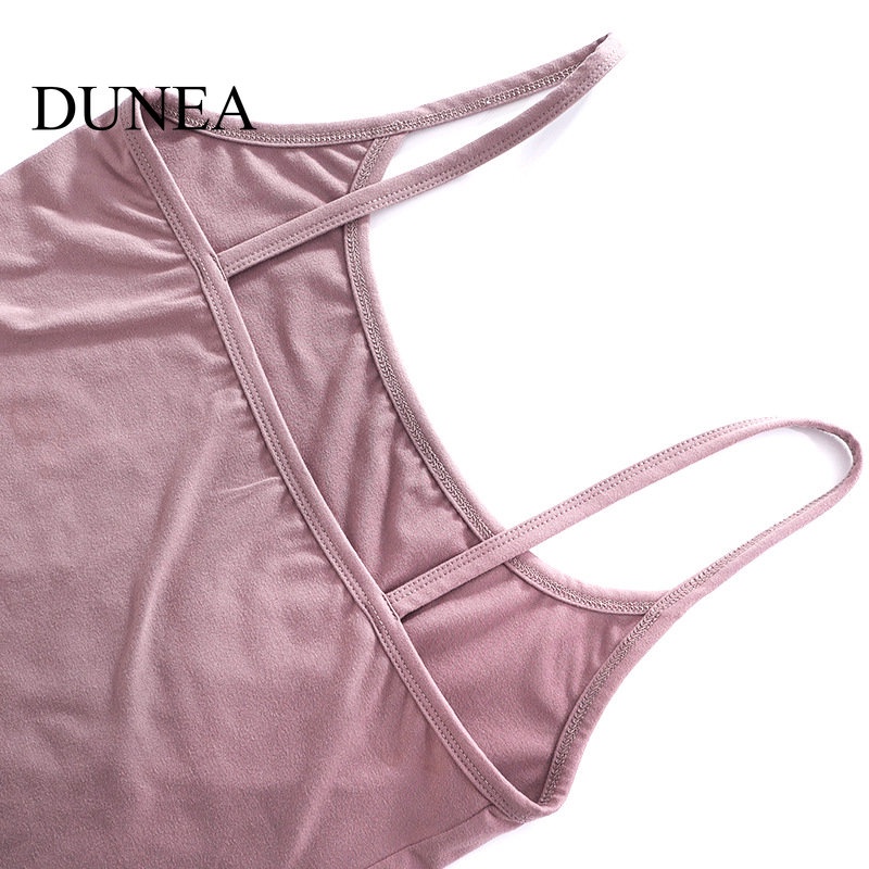 DUNEA Áo Kiểu Trễ Vai Dáng Ngắn Thời Trang Quyến Rũ Cho Nữ