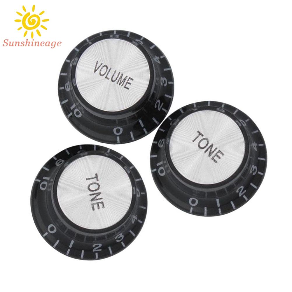 Set 3 Núm Điều Chỉnh Âm Lượng 1 / 2 Tông Cho Đàn Guitar Bass