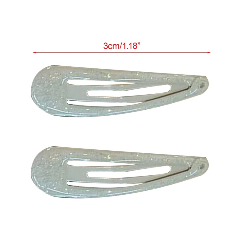 Set 2 Kẹp Tóc Hình Ngôi Sao Lấp Lánh Bằng Kim Loại Màu Bạc Dành Cho Nữ