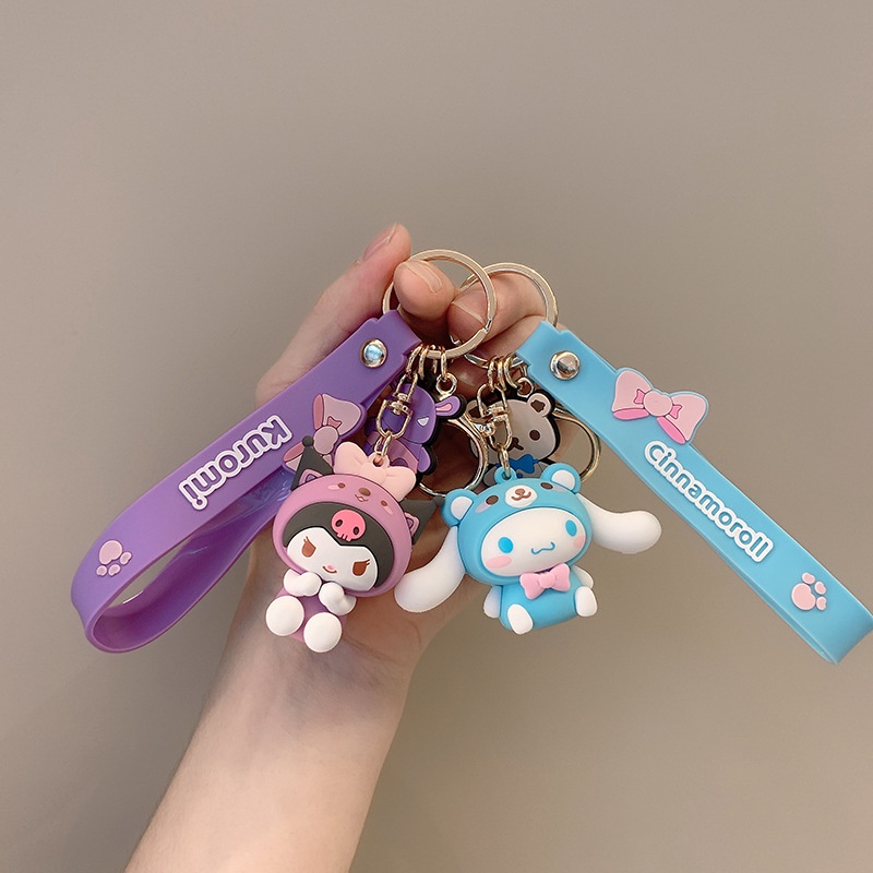 SANRIO Móc Khóa Hình Búp Bê Hoạt Hình Kuromi Cinnamoroll Dễ Thương