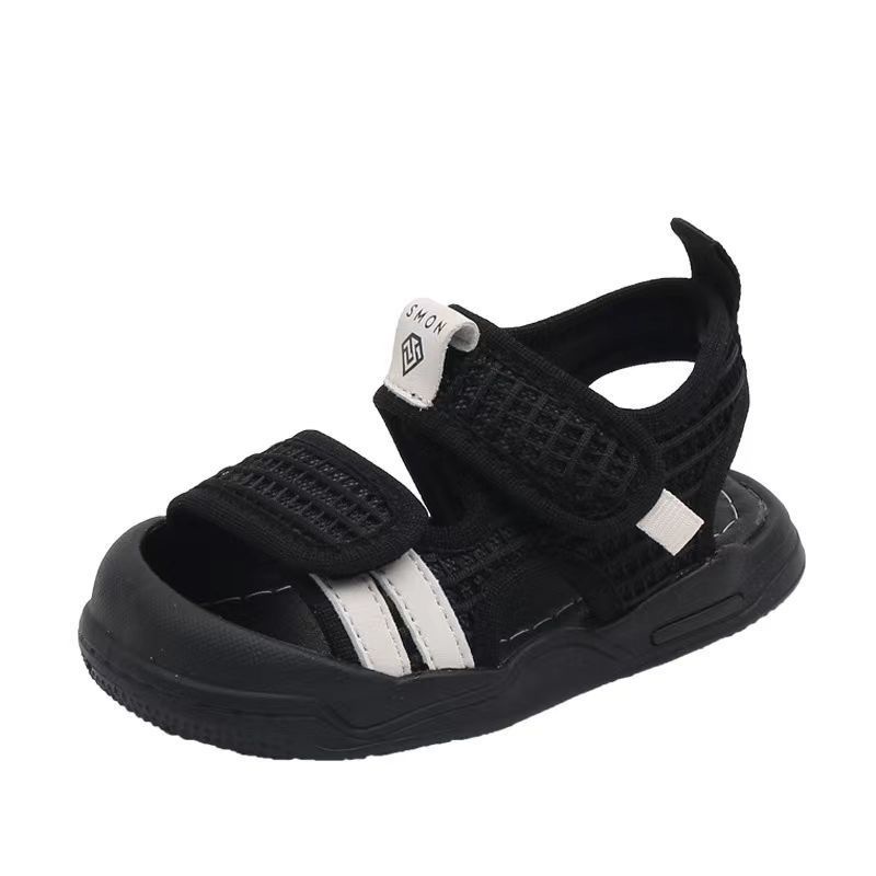 [Good Things Khuyến Mãi] Giày Sandal Thể Thao Đế Mềm Hở Ngón Quai Dán Chống Trượt Thoải Mái Mùa Hè Cỡ Vừa Và Lớn Cho Bé Trai