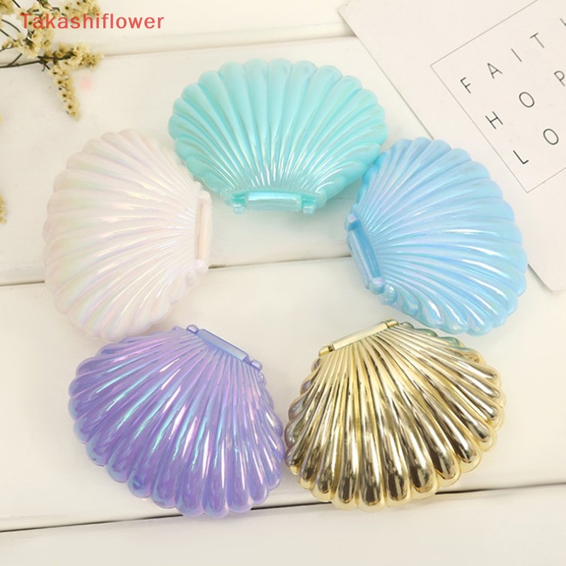 1 Hộp Nhựa Đựng Trang Sức Hình Vỏ Sò Nhiều Màu Dễ Thương
