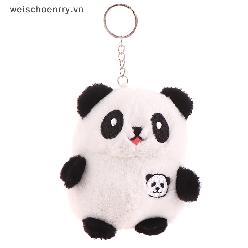 Móc Khóa Hình Gấu Trúc Nhồi Bông 12CM Mềm Mại Đáng Yêu