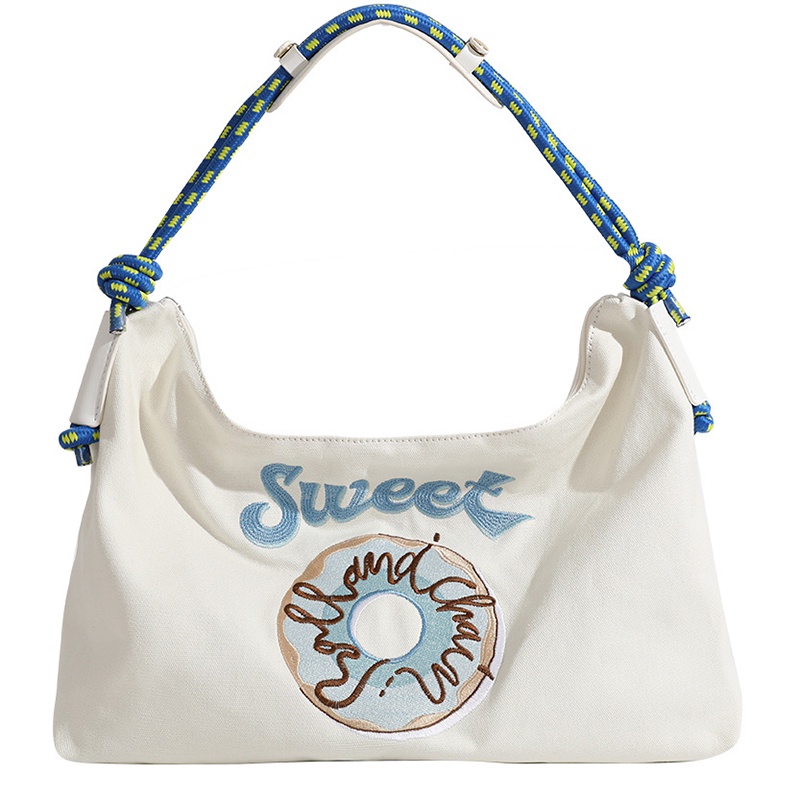 Túi vải Sức Chứa Lớn Thêu Họa Tiết Thời Trang Dễ Phối Đồ Cho Nữ