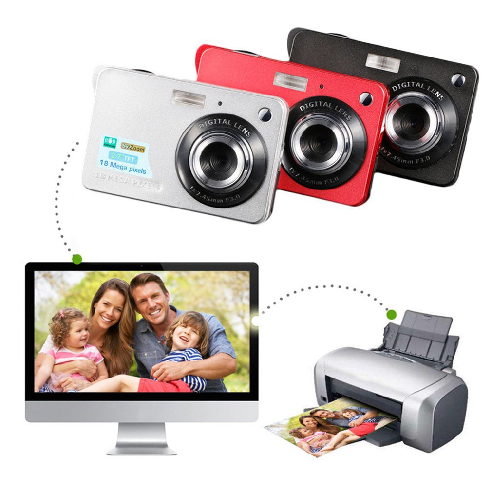2.7 Inch Tft Lcd Display 18Mp 720P 8X Zoom Hd Digital Camera Anti-Shake Camcorder Videos Cmos Micro Children Gift [Q/2]
