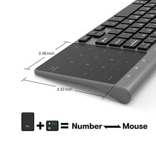 Thin 2.4Ghz Usb Wireless Mini Keyboard Wither Touchpad Numeric Keypad For Tablet Desktop Laptop Pc [Q/14]