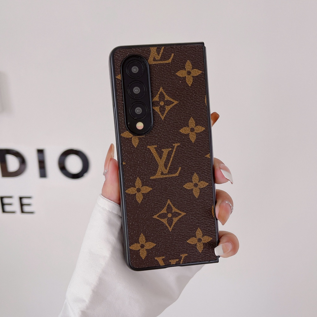 Ốp Điện Thoại Da PU Dạng Gập Phong Cách vintage Sang Trọng Cho Samsung Galaxy Z Fold 1 2 3 Z Fold 4 5G Z Fold3