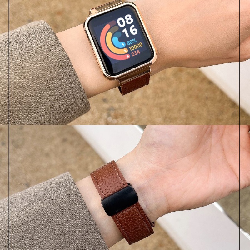 Dây Đeo Bằng Da Có Khóa Cho Đồng Hồ Thông Minh Redmi Watch 3 2 Lite / Mi Watch Lite