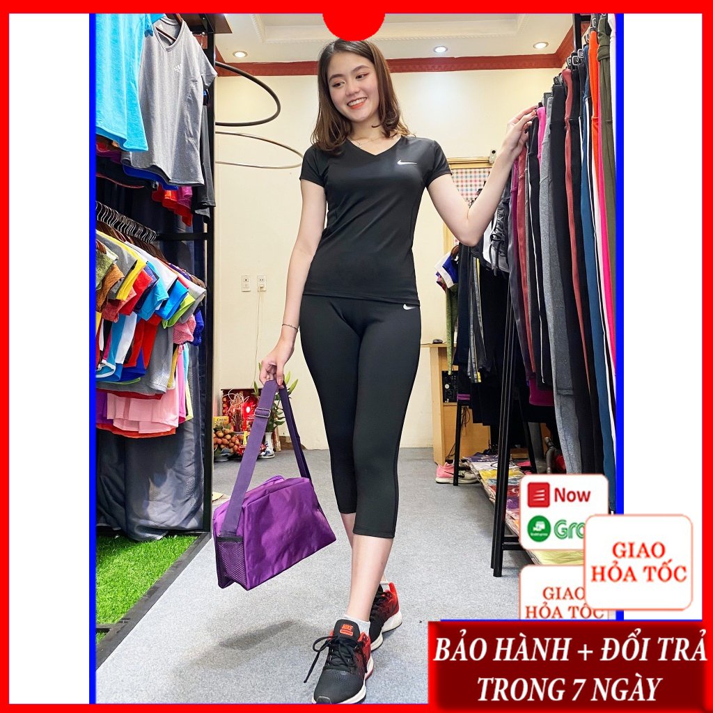 Set bộ quần áo đồ tập gym yoga nhảy zumba aerobic nữ lửng có tay đẹp hàng cao cấp giá rẻ