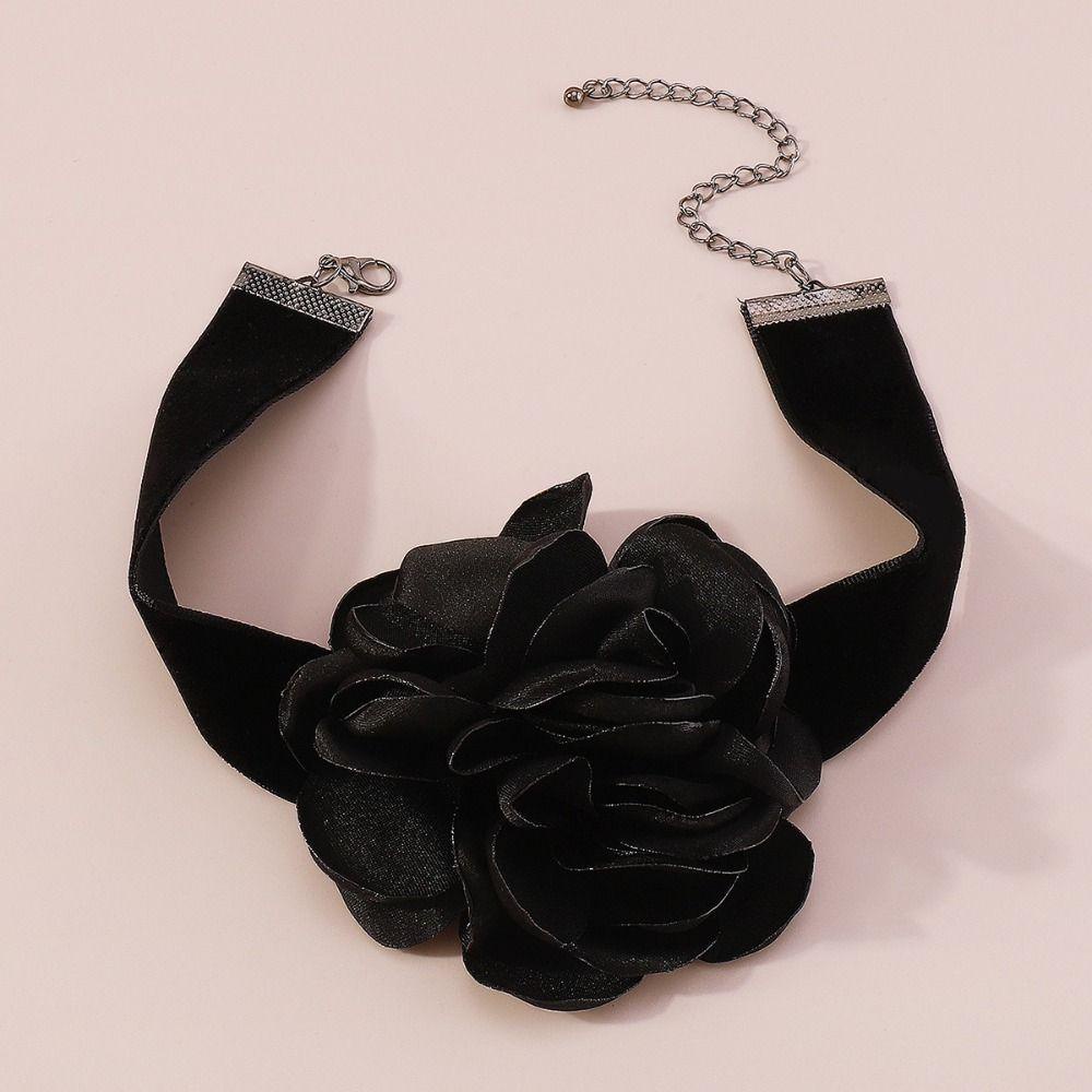 MXGOODS Vòng Cổ Choker Phối Ruy Băng Lưới Phong Cách Gothic Thời Trang Cho Nữ