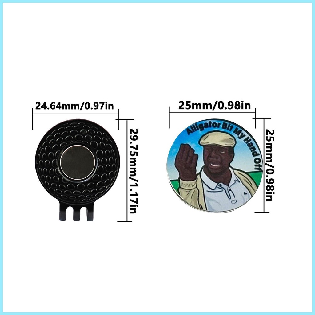 Kẹp Kim Loại Hít Nam Châm Gắn Nón Chơi Golf Happy Gilmore Tháo Rời Được Làm Quà Tặng Cho Bé Trai Gái tdevn