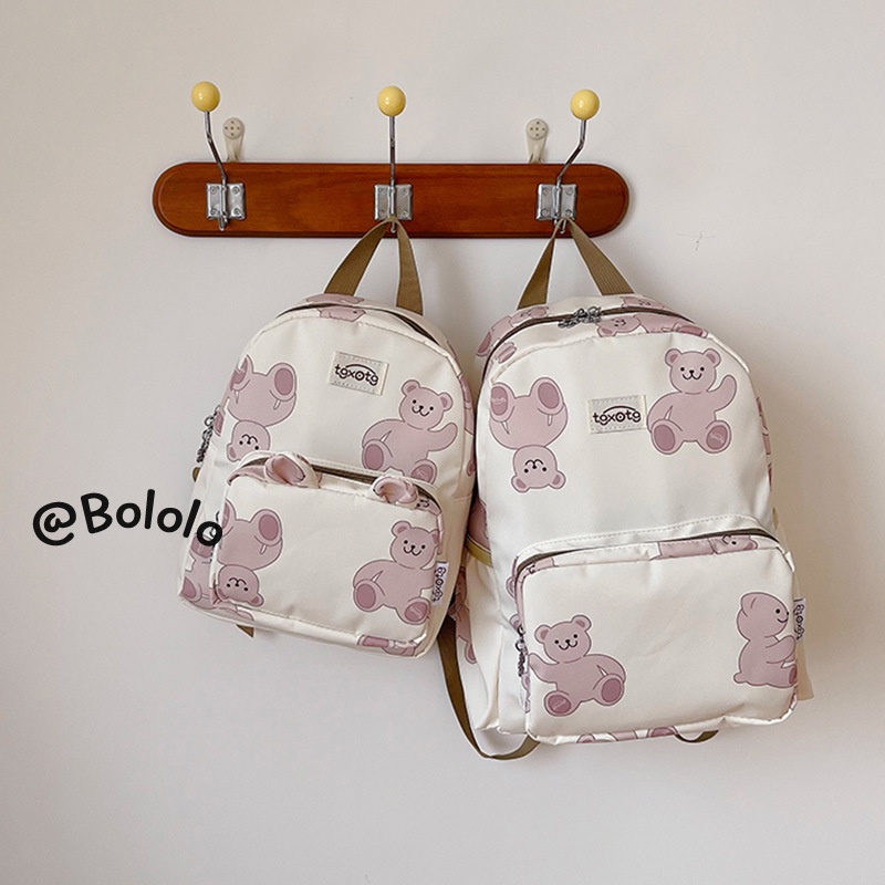 Bololo Ba Lô Du Lịch In Họa Tiết Gấu Hoạt Hình Dễ Thương Cho Bé Gái