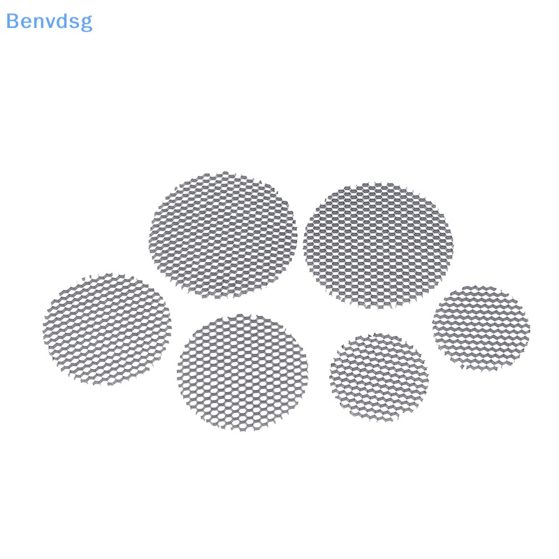 Bộ 2 Khung Lưới Tổ Ong Tròn Bằng Nhôm Mềm Chống Chói Chống Chói Màu Đen Cho Đèn Pha Xe Hơi