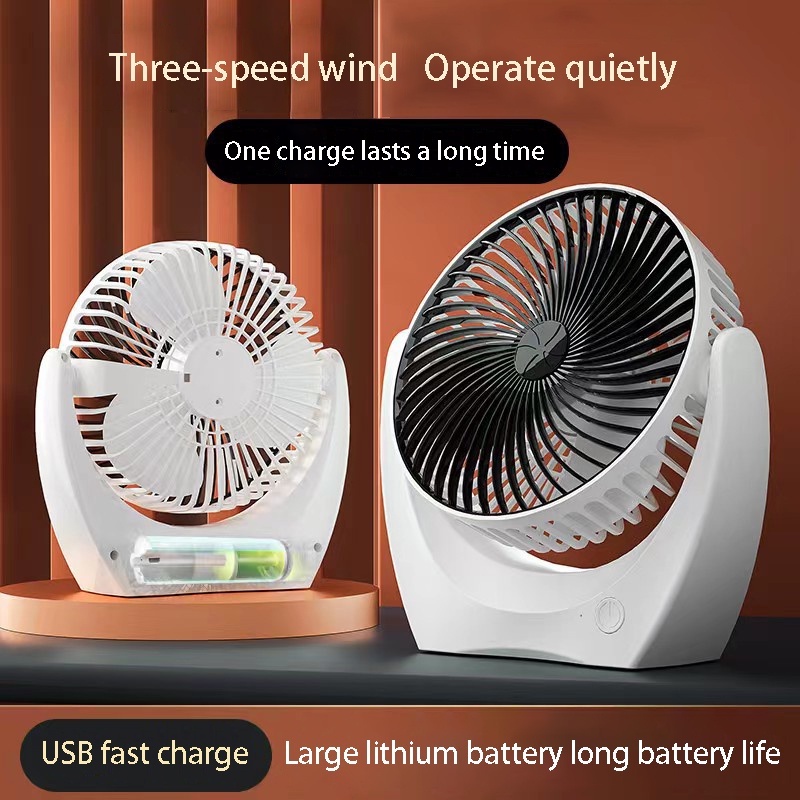 Quạt Làm Mát Mini Để Bàn Không Ồn Xoay Được Nhiều Tốc Độ Tùy Chỉnh Tiện Dụng Cho Văn Phòng / Ký Túc