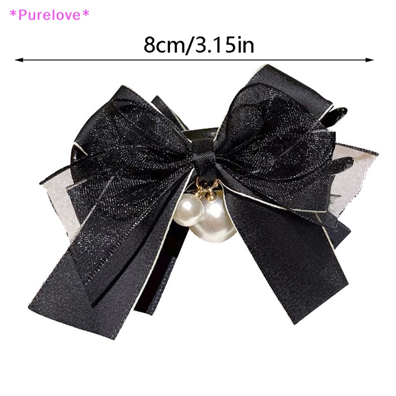 Kẹp Tóc Nơ Ren Đính Ngọc Trai Thời Trang Hàn Quốc Dành Cho Nữ Mới