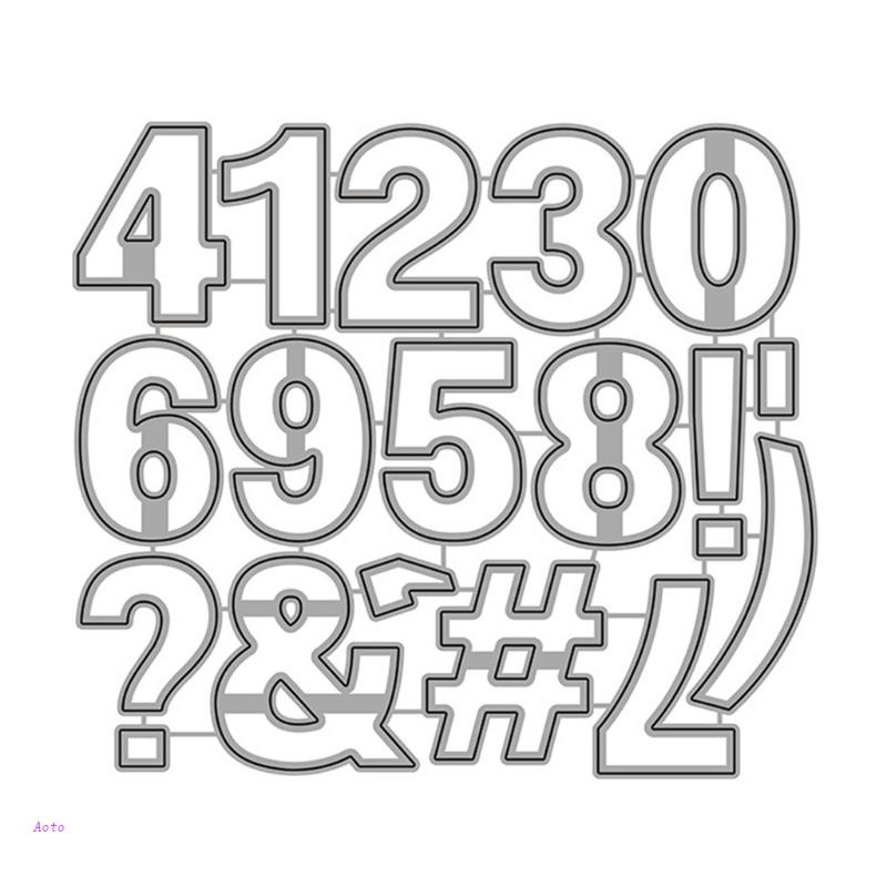 Khuôn Cắt Hình In Nổi Hình Biểu Tượng Con Số Dùng Trang Trí Scrapbook