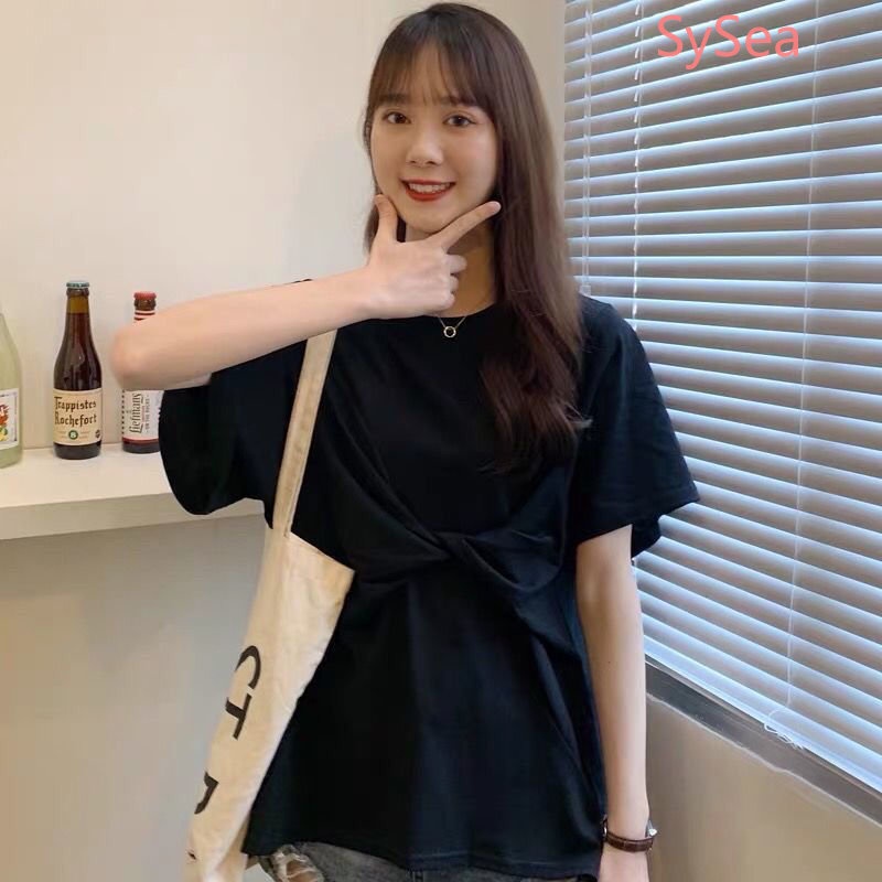 Áo Sơ Mi Dáng Rộng Đính Nơ Thời Trang Mùa Hè Hàn Quốc Dành Cho Nữ