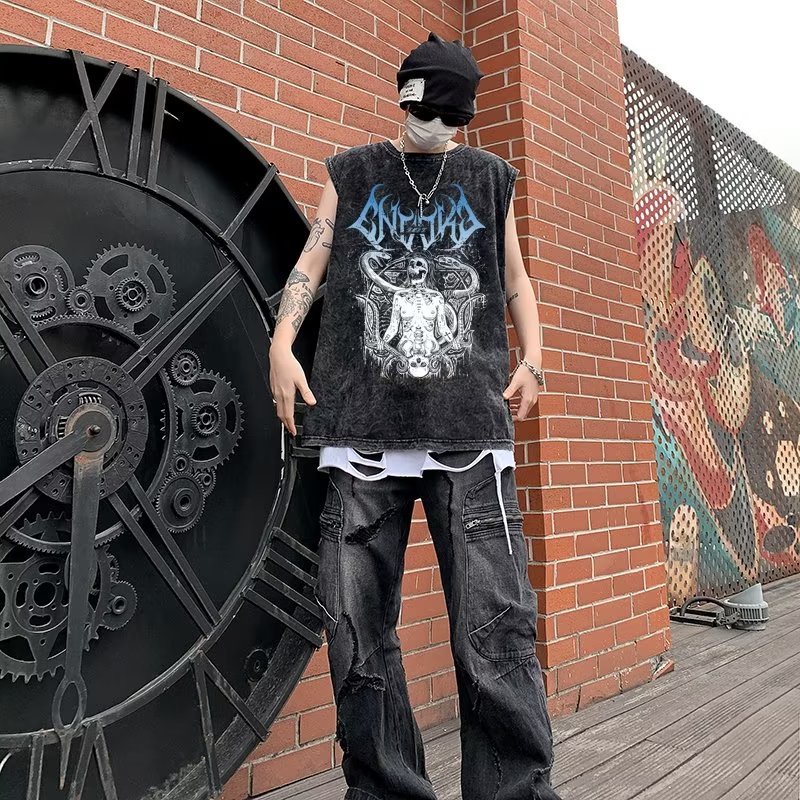 Áo Thun Sát Nách Thể Thao Phong Cách Đường Phố Thời Trang Mùa Hè Cho Nam