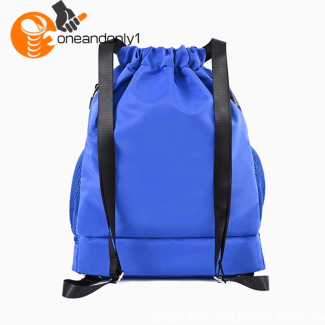 Balo Dây Rút Thể Thao Bằng Vải Oxford Chống Nước Sức Chứa Lớn Có Túi Bên Hông
