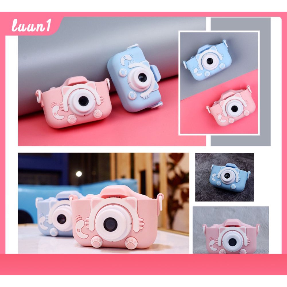 Trong kho X5S Kitty Mèo trẻ em máy ảnh kỹ thuật số phim hoạt hình trẻ em Máy ảnh đồ chơi HD máy ảnh nhiếp ảnh video dễ thương đồ chơi cầm tay máy ảnh cho quà tặng sinh nhật cá tuyết