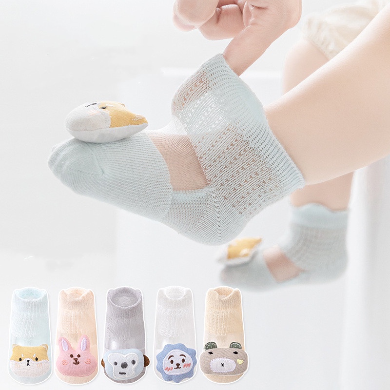 Vớ Siêu Mỏng In Họa Tiết Thú Hoạt Hình / Gấu / Thỏ Dễ Thương Thời Trang Mùa Hè Cho Bé Từ 0 -