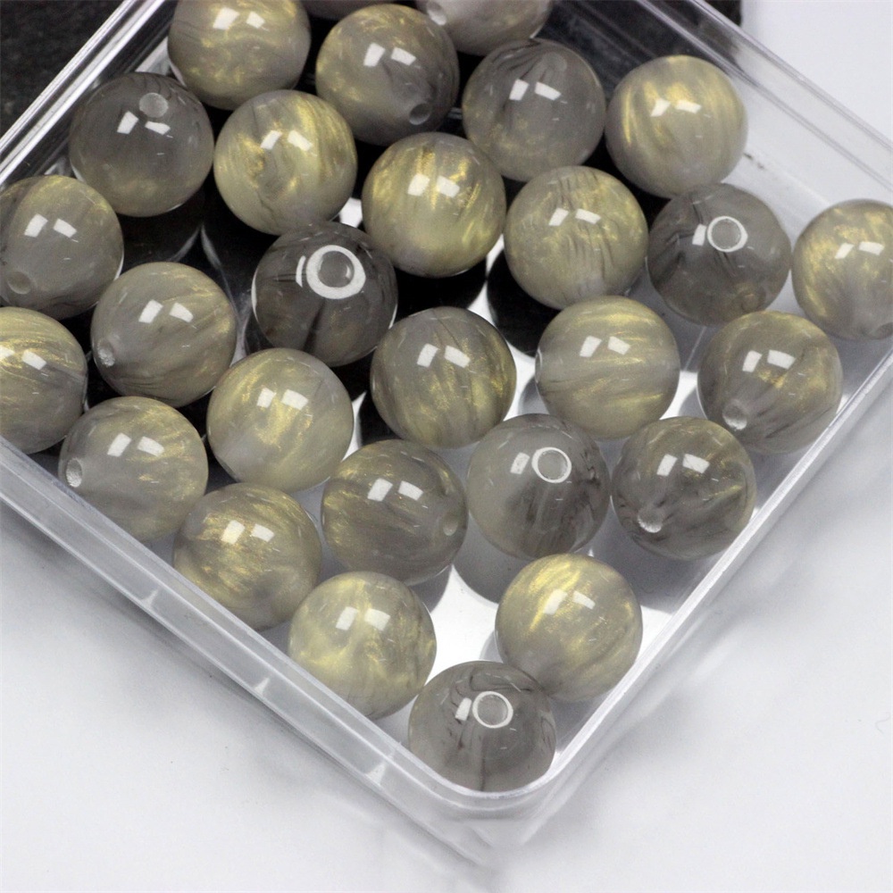 Set 25 Hạt Đá Mắt Hổ 12mm Dùng Làm Trang Sức Thời Trang