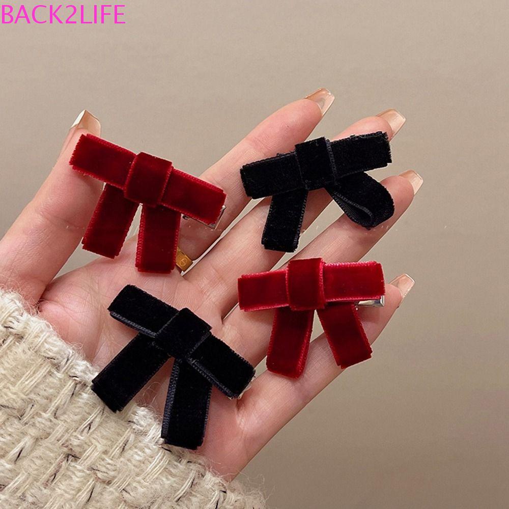 Kẹp Tóc Mỏ Vịt Nhỏ Nhắn Bằng Vải Nhung Dễ Thương Phong Cách Hàn Quốc Dành Cho Bé Gái Back2Lilife