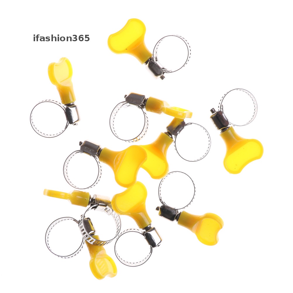 Set 10 Kẹp Ống Nước Bằng Thép Không Gỉ Có Tay Cầm Tiện Dụng ifashion365