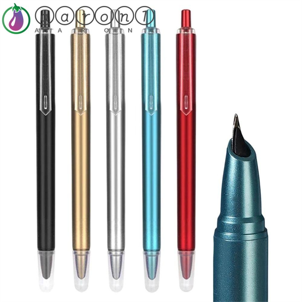 Aaron1 Bút Mực Nước Bằng Kim Loại Có Thể Thu Gọn Tiện Dụng Cho Học Sinh / Văn Phòng
