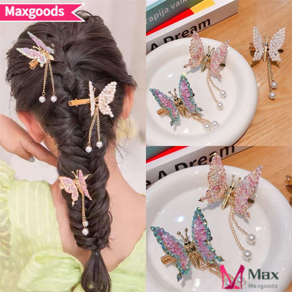 Bộ 2 Kẹp Tóc Hình Bướm Nhiều Màu Sắc Dễ Thương