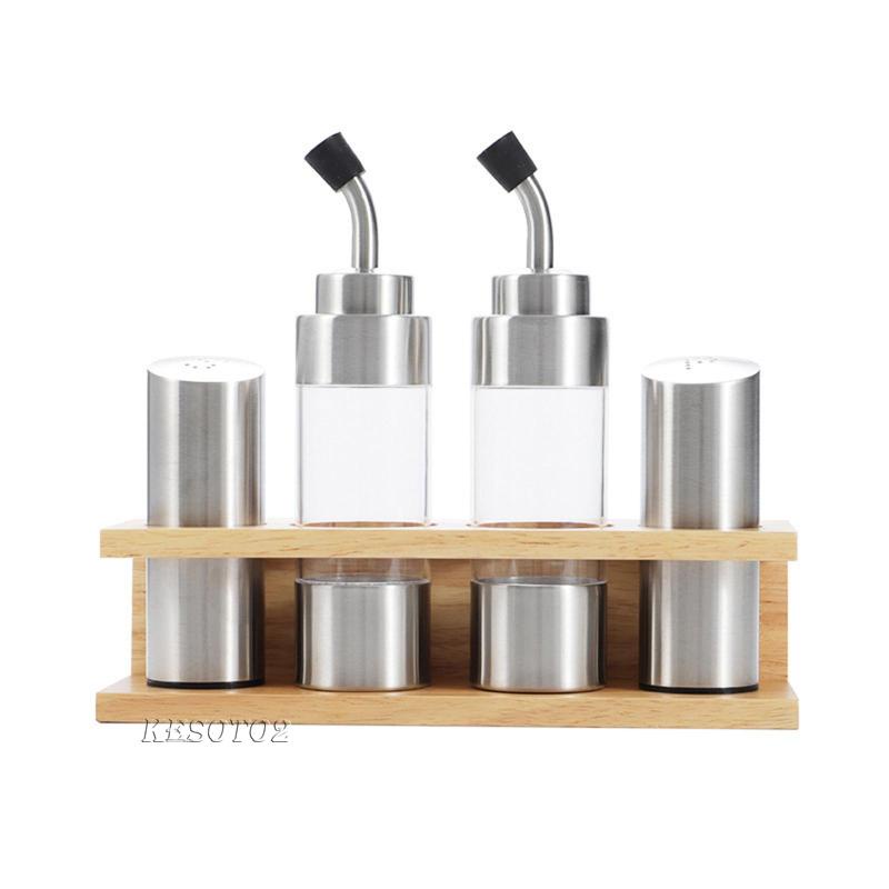 Bộ 2 Hũ Đựng Gia Vị Dầu Ăn Tiện Dụng Cho Nhà Bếp