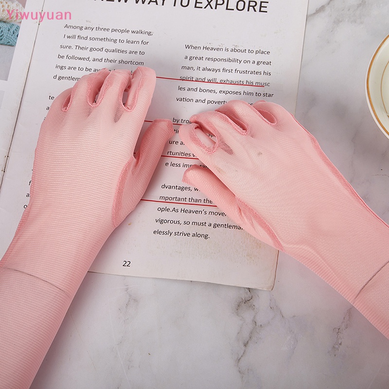 &lt; Yiwuyuan &gt; Găng Tay Đen Dài Qua Ngón Trỏ Gợi Cảm Phụ Kiện Lái Xe / Opera Cổ Điển Thời Trang Nữ Mới