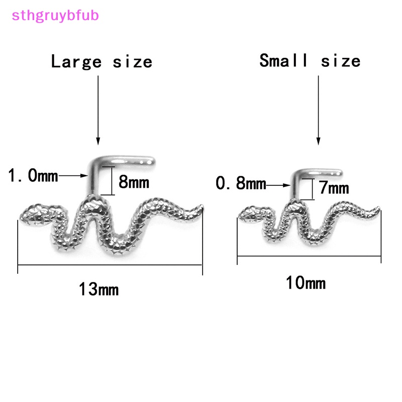 Khuyên Mũi Thép Phẫu Thuật Hình Rắn Chữ L