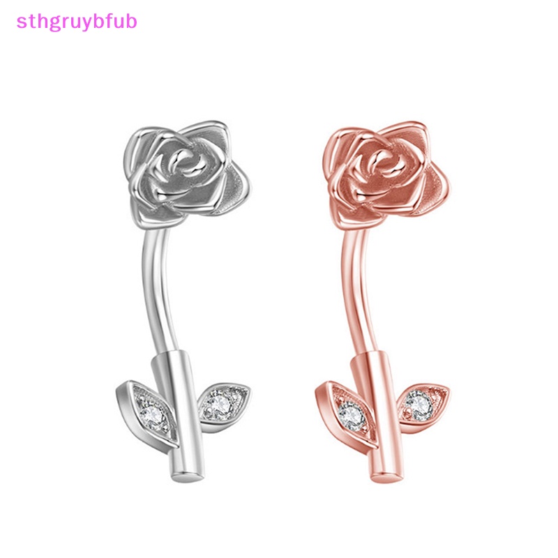 Khuyên Rốn Hình Hoa Hồng Đính Đá Zircon Thời Trang Cho Nữ