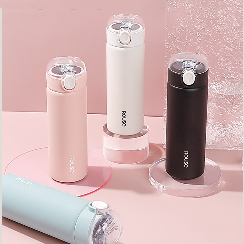 Bình Nước Giữ Nhiệt Bằng Thép Không Gỉ Thời Trang Kèm Ống Hút
