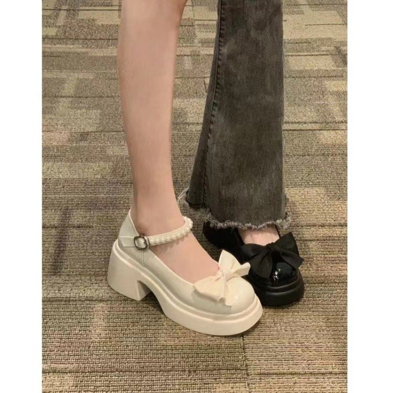 Giày Lười Đế Dày Phong Cách Retro Thời Trang Cho Nữ-AA0339