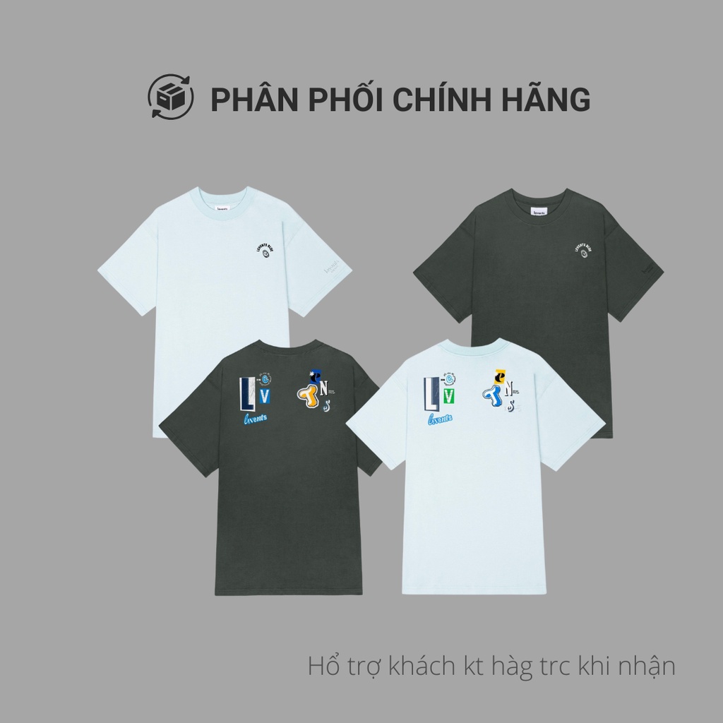 Áo Thun LEVENTS COLLEDGE ART TEE LIGHT BLUE / DARK GREY