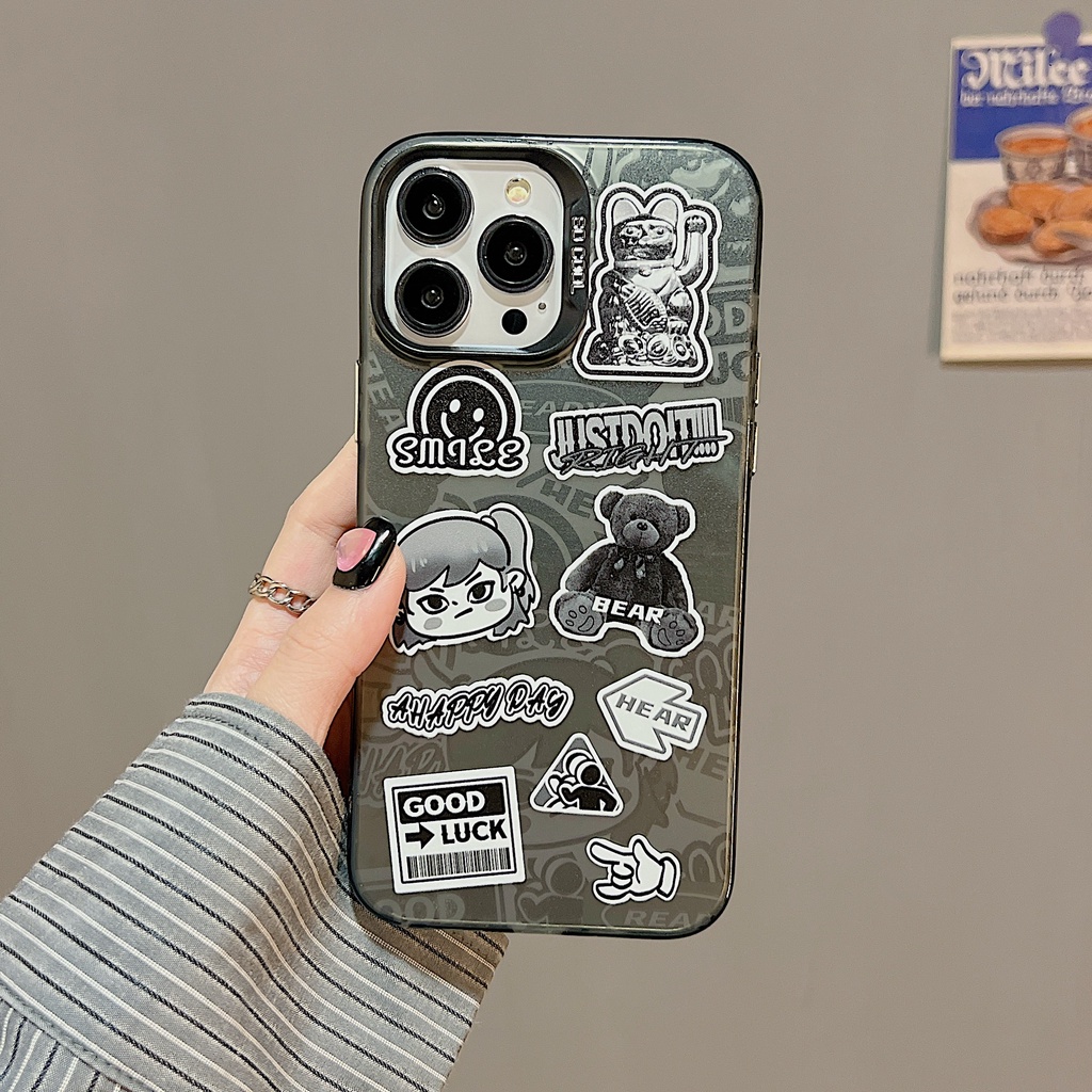 Ốp Điện Thoại tpu Dẻo Trong Suốt Họa Tiết Hoạt Hình Độc Đáo Chống Sốc Cho iPhone 11 13 12 14 PRO MAX