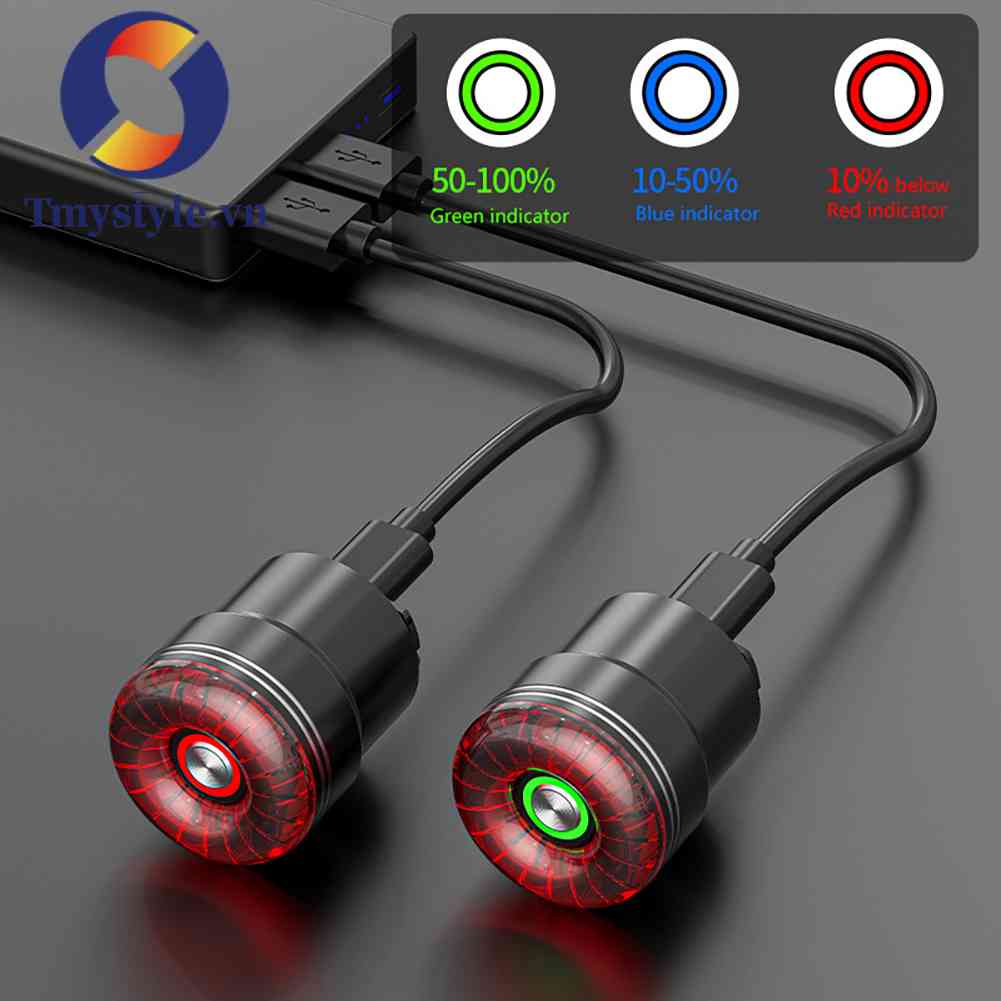 Đèn LED Đuôi Xe Đạp 5 Chế Độ Có Thể Sạc Lại