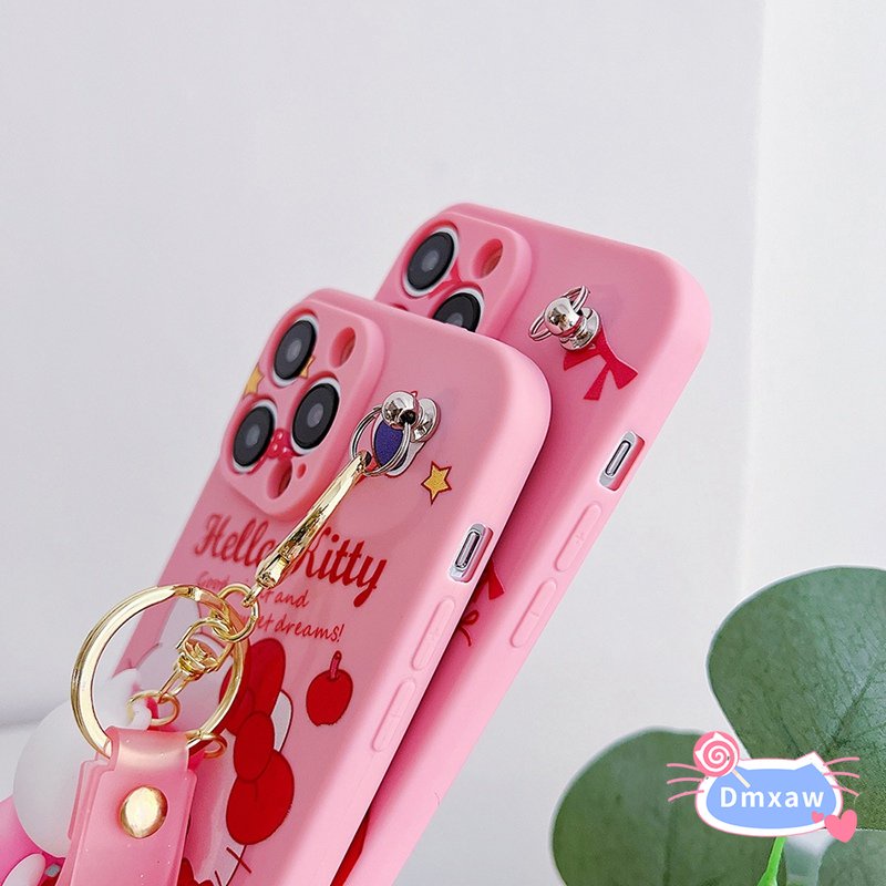 Ốp Điện Thoại Mềm Có Móc Khóa Hello Kitty Cho Vivo Y21T Y21G Y21E Y33S 4G Y20 Y20i Y20s Y20T Y20A Y12S Y12A Y11S V20 Y51 A31 Y53S