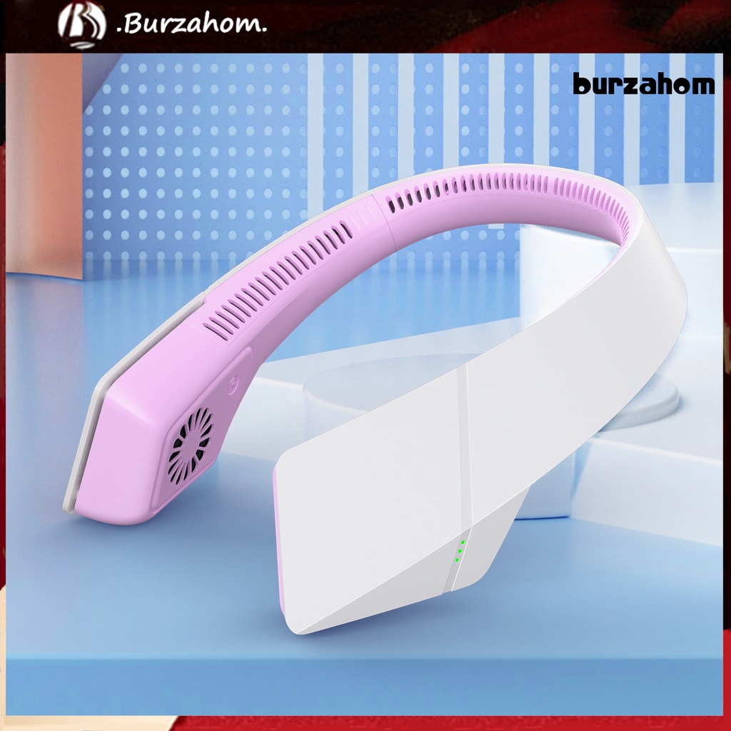 Quạt Làm Mát Đeo Cổ Sạc Nhanh Bằng Cổng USB Thiết Kế Hình Tai Nghe Mini Dành Cho Làm Việc
