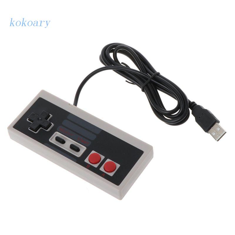 Bộ Điều Khiển Chơi Game Bằng Nhựa Màu Đen + Xám Cho NES PC Windows Mới