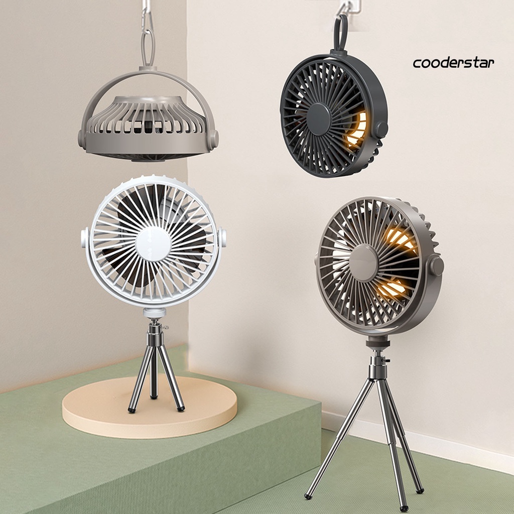 1 Bộ Quạt Làm Mát Mini Không Dây 3 Tốc Độ 2000mAh Bằng ABS Có Đèn Ban Đêm
