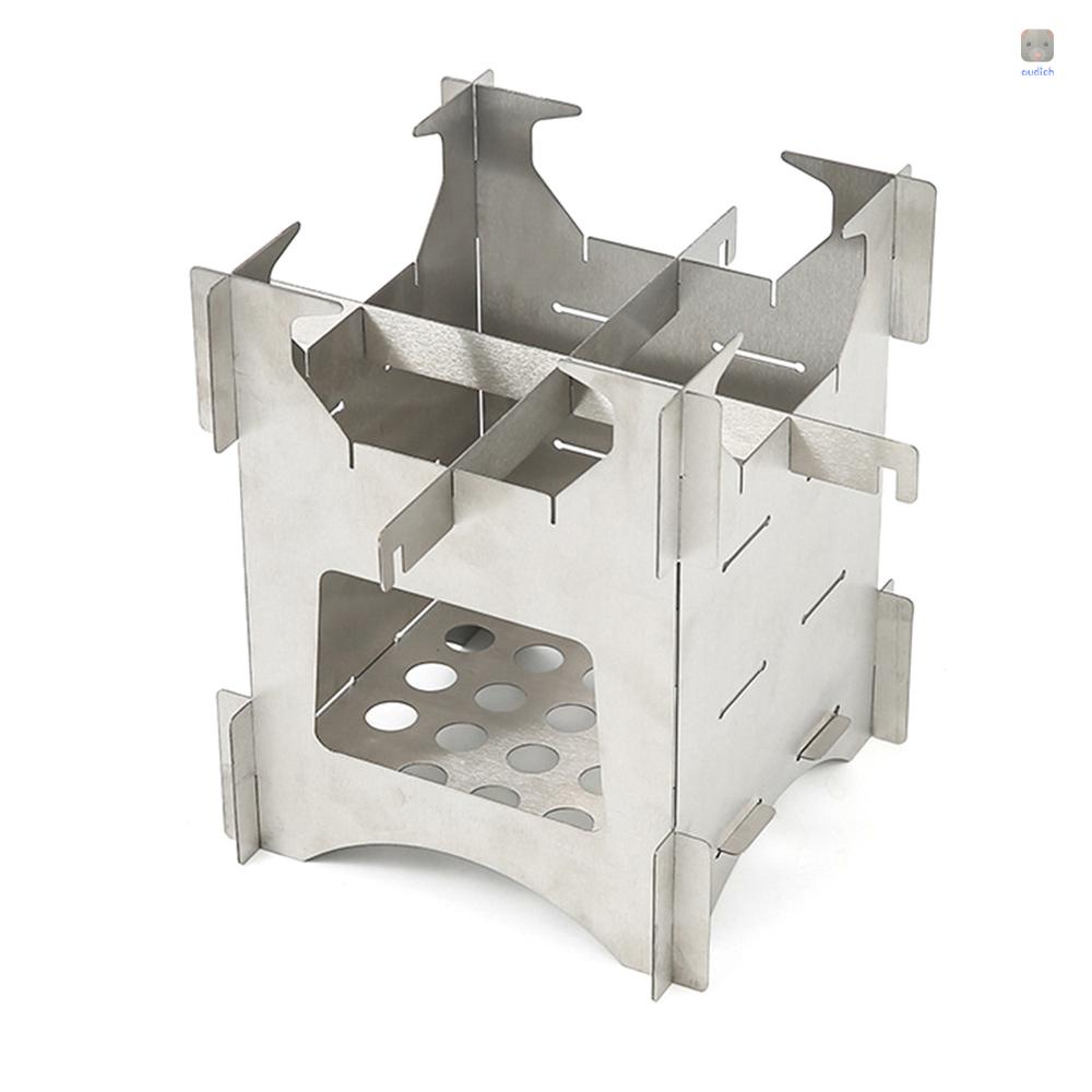 Bếp Lò Bằng Thép Không Gỉ Gọn Nhẹ Có Thể Gấp Gọn Tiện Dụng Mang Theo Du Lịch Dã Ngoại