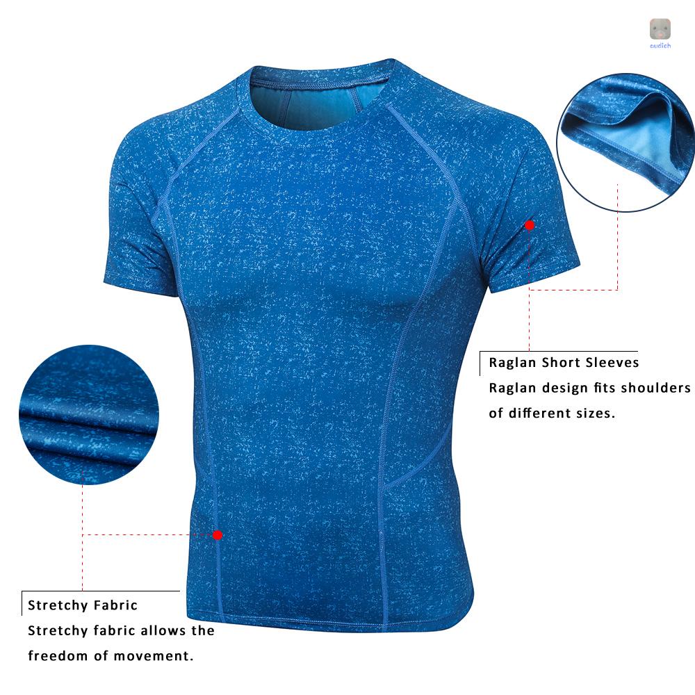 Áo Thun Thể Thao Tay Ngắn Cổ Tròn Mau Khô Cho Nam