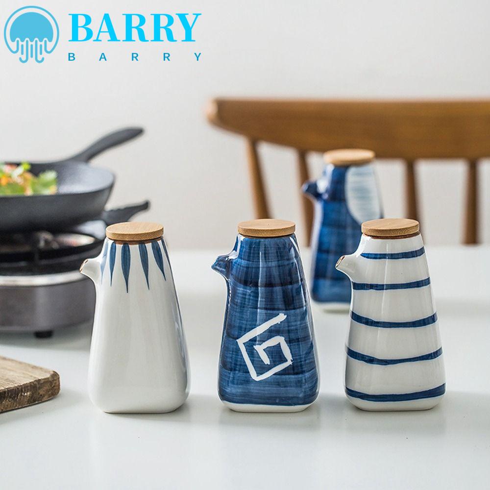 Hũ Đựng Gia Vị Bằng Gốm Có Nắp Tre Phong Cách Retro