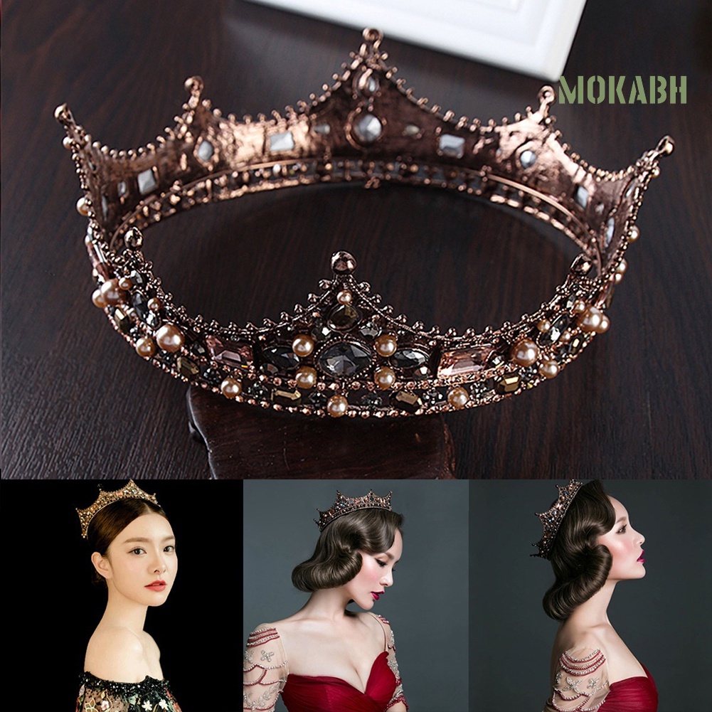 Cài Tóc Hình Vương Miện Nữ Hoàng Phong Cách Baroque Cổ Điển