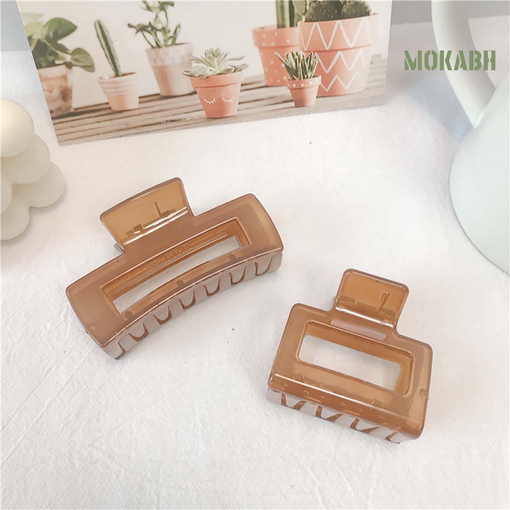 Bộ 2 Kẹp Tóc Màu Trơn Chống Biến Dạng Kiểu Dáng Đơn Giản Cho Nữ